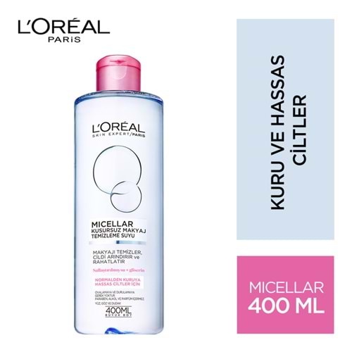 L'Oréal Paris Micellar Kusursuz Makyaj Temizleme Suyu Hassas 400ML