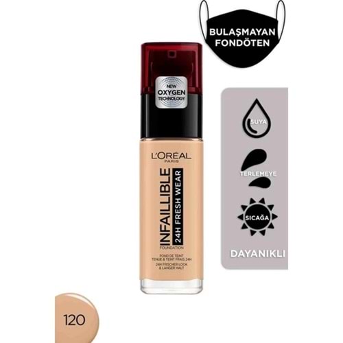L'Oréal Paris Infaillible 24H Fondöten 120 VANILLA