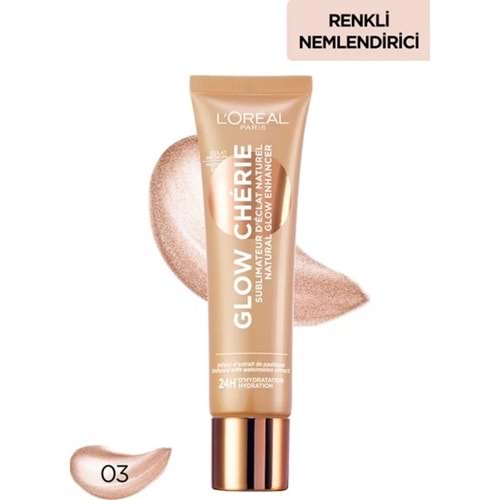 L'Oréal Paris Glow Cherie Işıltılı Renkli Nemlendirici Medium 30 ml-İnter 03 Dark