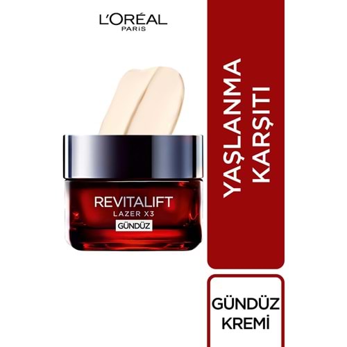 L'Oréal Paris Revitalift Lazer X3 Yoğun Yaşlanma Karşıtı Gündüz Bakım Kremi
