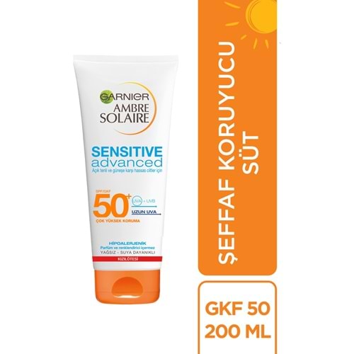 Garnier Ambre Solaire Sensitive Advanced Koruyucu Süt GKF50+ 200ML