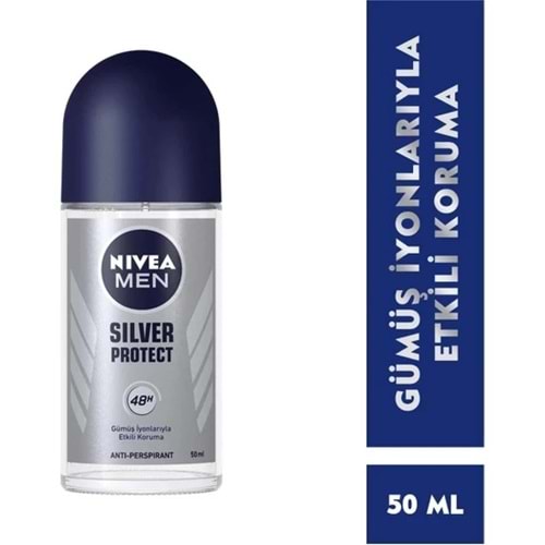 Nivea Silver Protect Roll-On Deodorant 50Ml Erkek