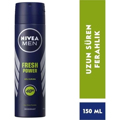 Nivea Fresh Power Sprey Deodorant 150Ml Erkek
