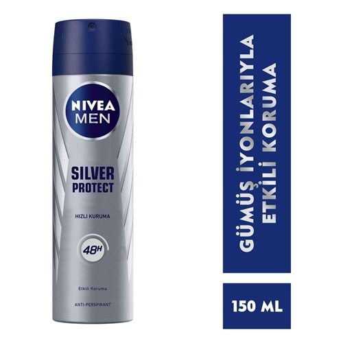 Nivea Silver Protect Sprey Deodorant 150Ml Erkek