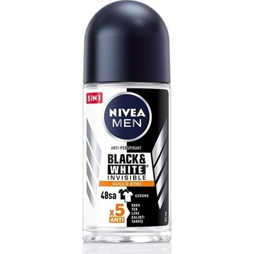 Nıvea Men Black & white Invısıble Güçlü Etki Erkek Roll On Deodorant 50 Ml