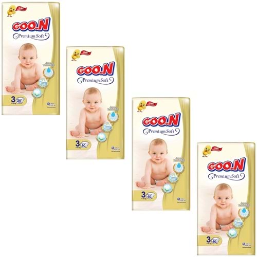 Goon Premium Soft Bebek Bezi No:3 7-12 KG 40lı (X4 Adet)