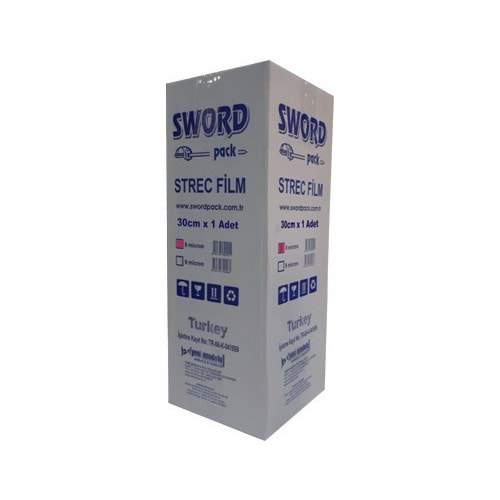 Sword Pack Kutulu Streç Film 8 Mikron 30 cm x 1000 m