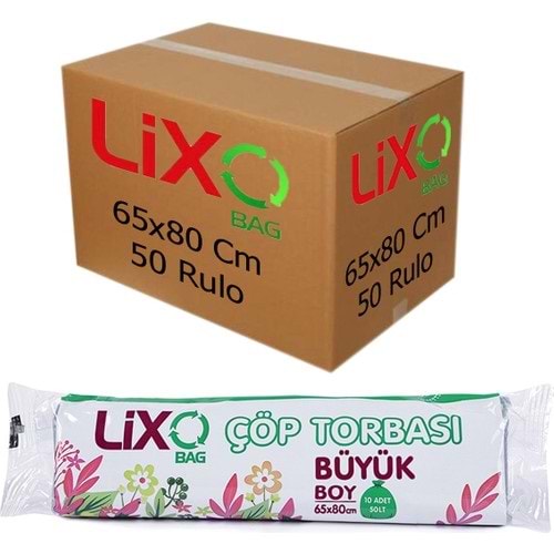 Lixo Bag Çöp Torbası 65x80 Cm Mavi 10lu (50Paket)