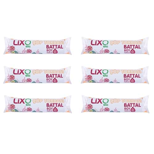 Lixo Bag Battal Boy Çöp Torbası 75x90 10lu (6 Paket)