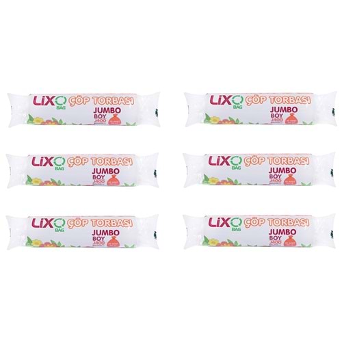 Lixo Bag Jumbo Boy 400 GR Çöp Torbası 80x110 Cm 10lu (6 Paket)
