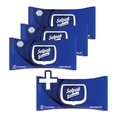 Selpak 3+ 1 Islak Mendil 60'lı 7901044