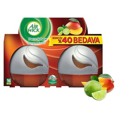 Air Wick Oda Kokusu Decosphere Mango 2'li Paket 2021