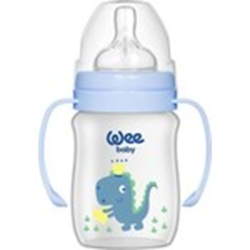 Wee Baby Klasik Plus Geniş Agızlı Kulplu Pp Biberon 150 ml 137 Mavi