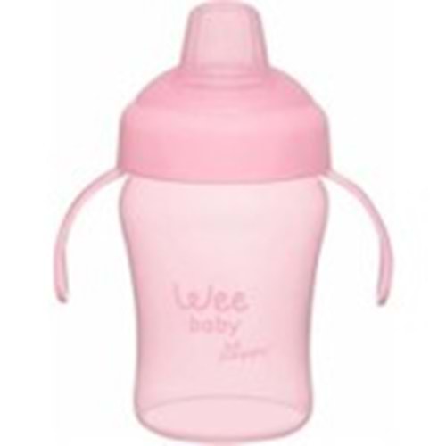 Wee Baby Colorful Akıtmaz Kulplu Bardak Pembe 240ML