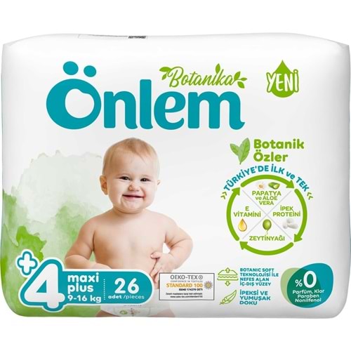 Önlem Botanika Bebek Bezi Avantaj Paket Maxi Plus 26’lı (9-16 Kg)