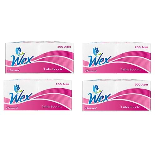 Wex Lüsk Peçete 200 Yaprak 30X30 Cm (4 Paket)