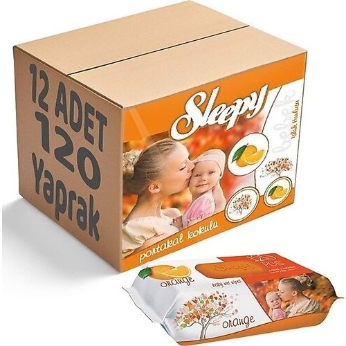 Sleepy Portakal Kokulu Islak Havlu Mendil 12X120