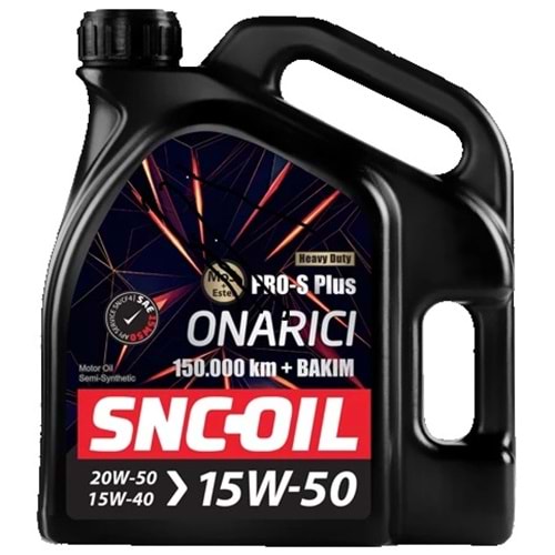 Snc Oil Pro S Plus Onarıcı Heavy Duty 150.000 KM+ 15W-50 4 Litre
