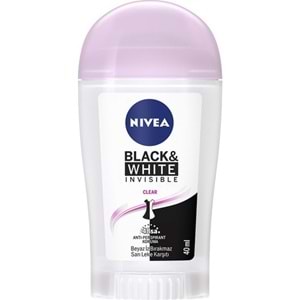 Nivea Invisible Black&White Clear Deo Stick 40 ml Kadın