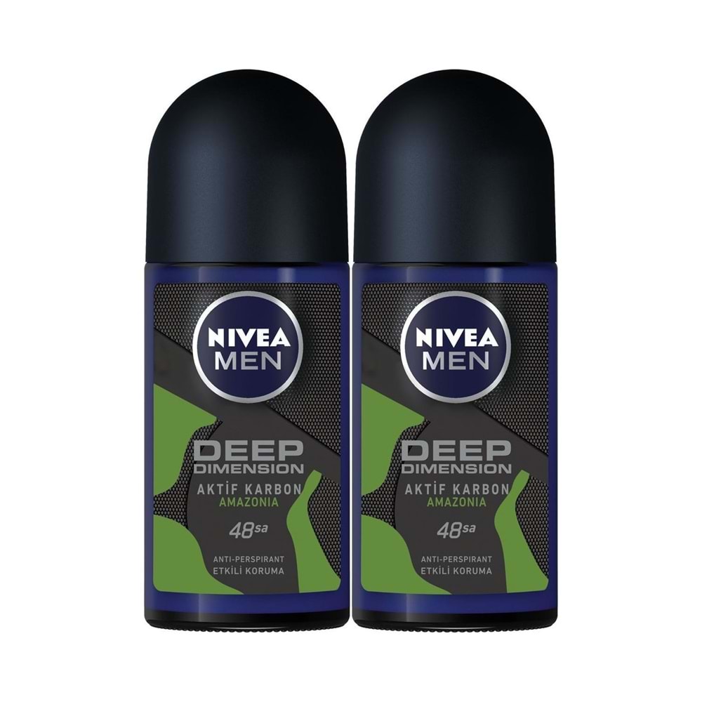 Nıvea Men Deep Dimension Amazonia Deodorant Roll-On 50 ml 2'li