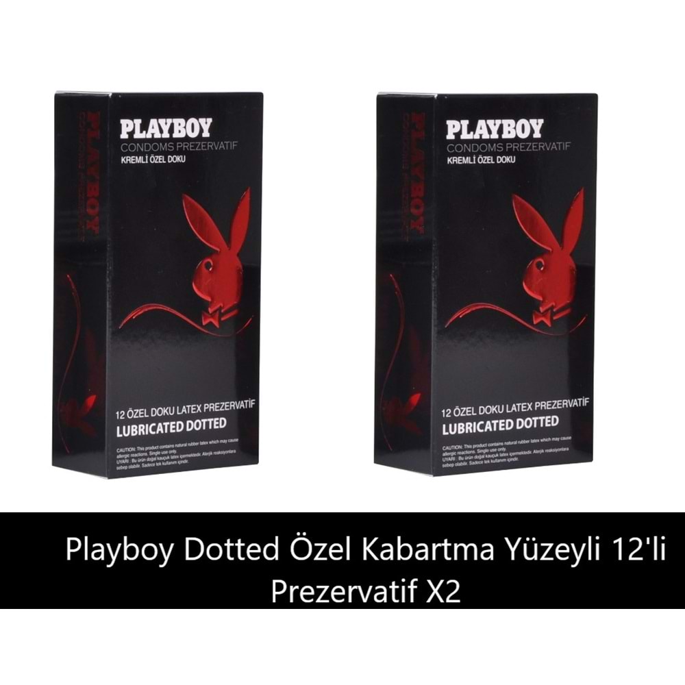 Playboy Dotted Özel Kabartma Yüzeyli 12'li Prezervatif X2