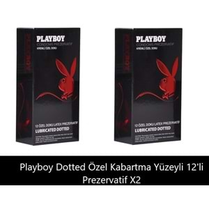 Playboy Dotted Özel Kabartma Yüzeyli 12'li Prezervatif X2