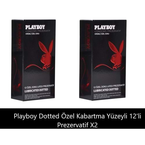 Playboy Dotted Özel Kabartma Yüzeyli 12'li Prezervatif X2