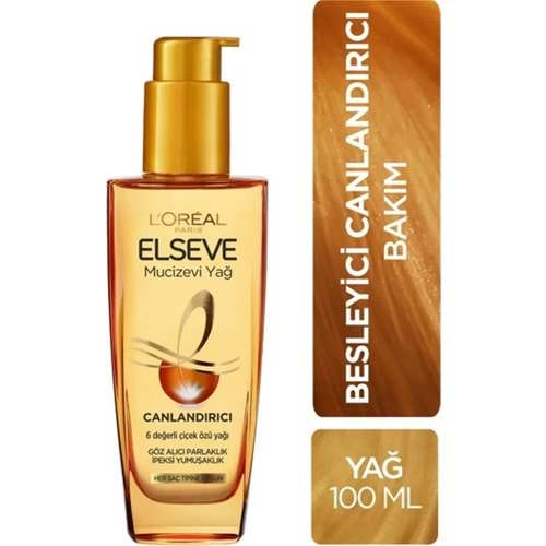 L'Oréal Paris Elseve Mucizevi Canlandırıcı Bakım Yağı 100 ml