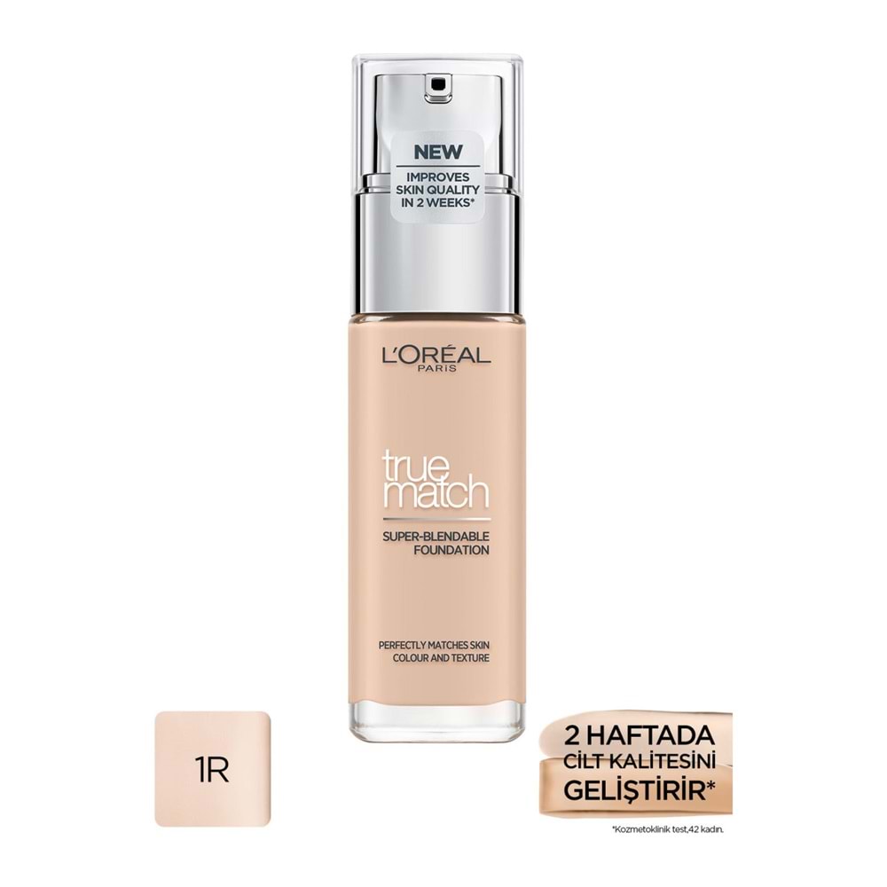 L'Oréal Paris True Match Bakım Yapan Fondöten 1R ROSE IVORY-1R1C1K