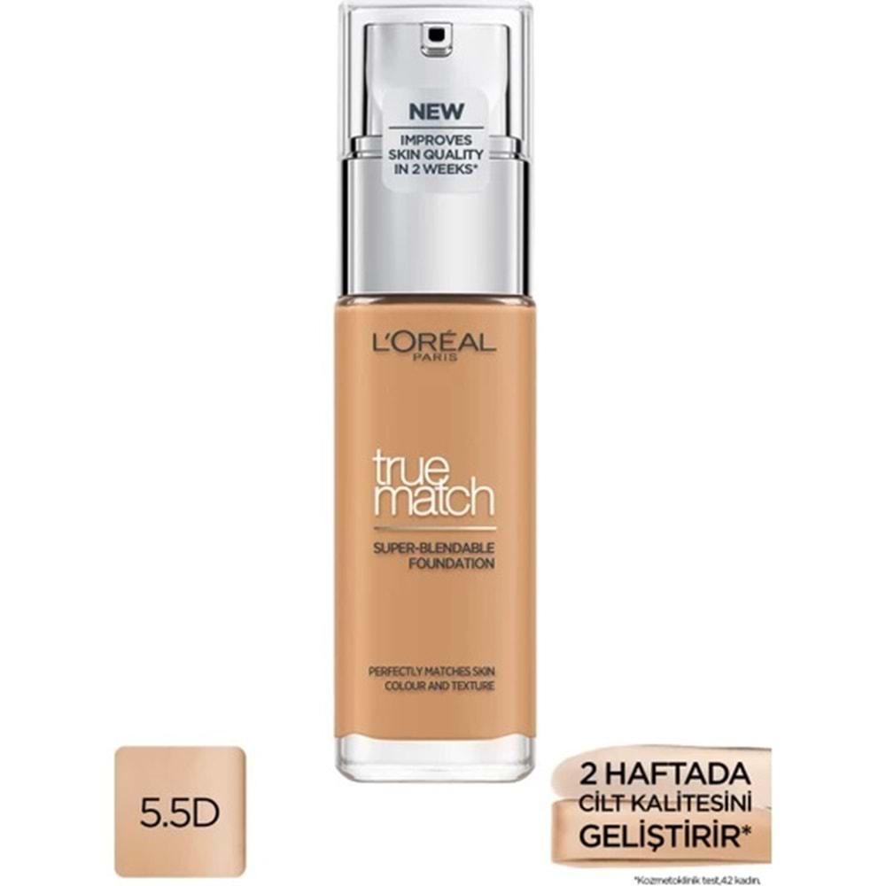 L'Oréal Paris True Match Bakım Yapan Fondöten 5.5D Golden Sun