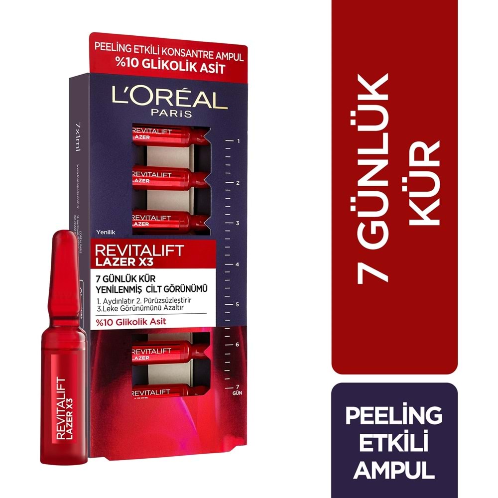 Loreal Revitalift Lazer 7 Günlük Kür Peeling Etkili Ampul 7X1ML