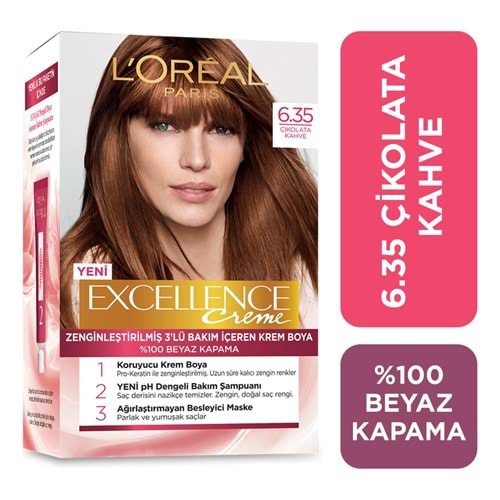 L'Oréal Paris Excellence Creme Saç Boyası 6.35 Çikolata Kahve