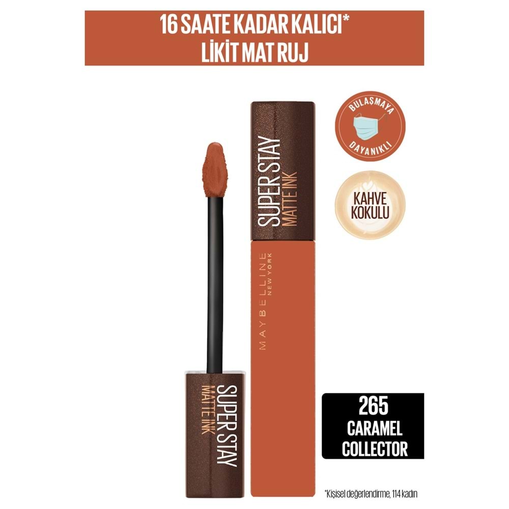 Maybelline New York Super Stay Matte Ink Likit Mat Ruj - 265 Caramel Collector