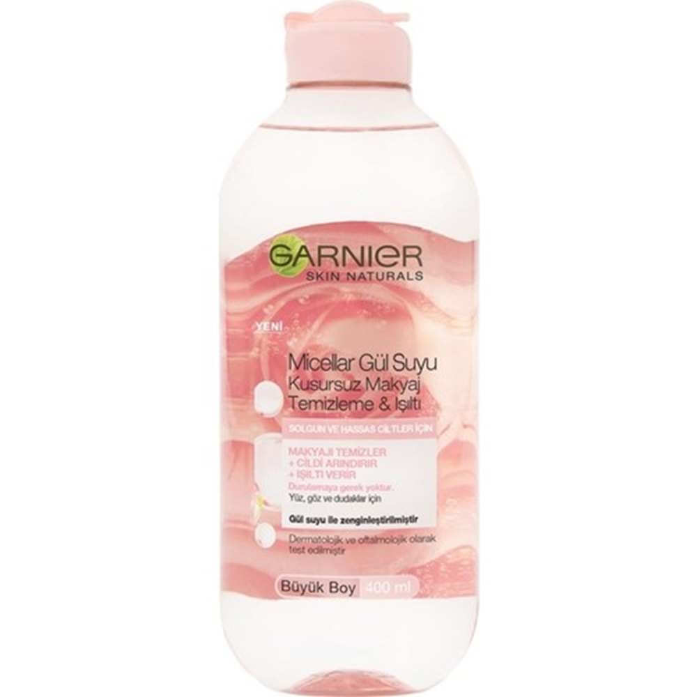 Garnier Micellar Gül Suyu Kusursuz Makyaj Temizleme & Işıltı 400 ml