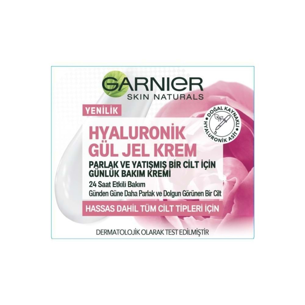 Garnier Hyaluronik Gül Jel-krem - Parlak Ve Yatışmış Bir Cilt Için Günlük Bakım Kremi