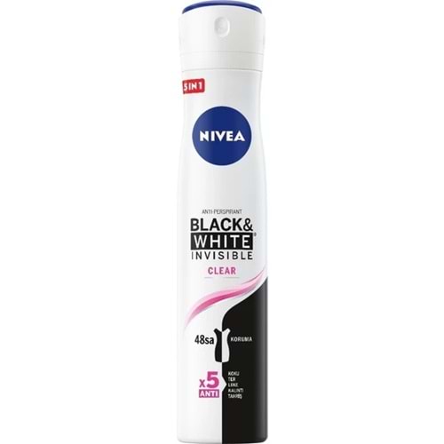 NIVEA Black&White Clear Kadın Deodorant Sprey 200 mL NIVEA Black&White Clear Kadın Deodorant Sprey 200 mL