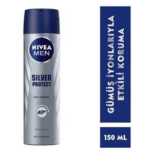 Nivea Silver Protect Sprey Deodorant 150Ml Erkek