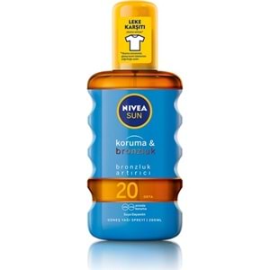 Nivea Sun Koruma&Bronzluk Bronzluk Arttırıcı & Koruyucu Güneş Yağı Gkf 20 200 Ml