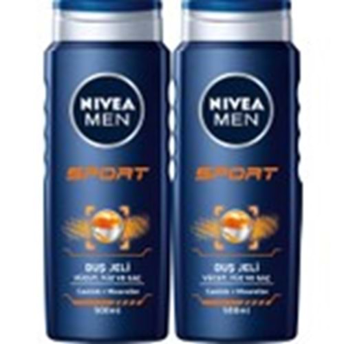 Nıvea Men Sport Erkek Duş Jeli 500 ml x 2