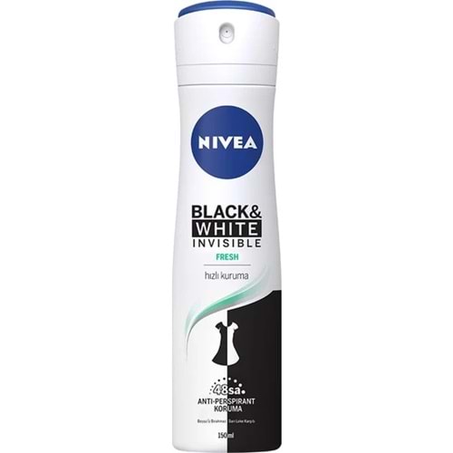 Nivea İnvisible Black&Whıte Fresh Sprey Deodorant 150Ml Kadın
