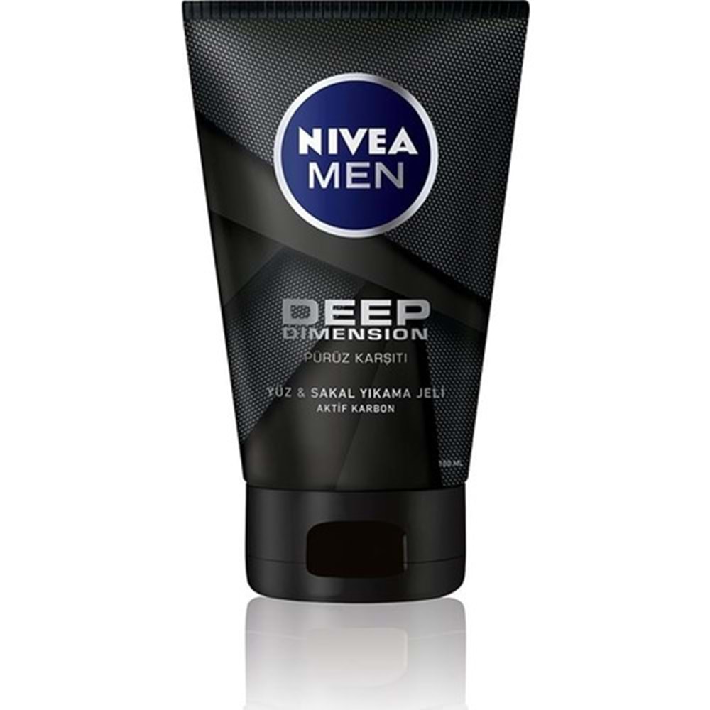 Nivea Men Deep Dimension Yüz & Sakal Temizleme Jeli 100Ml
