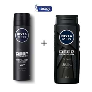 Nivea Men Deep Dimension Sprey Deodorant + Deep Dımensıon Duş Jeli