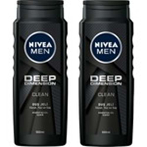 Nivea Men Deep Dımensıon Duş Jeli 500 ml 2 Adet