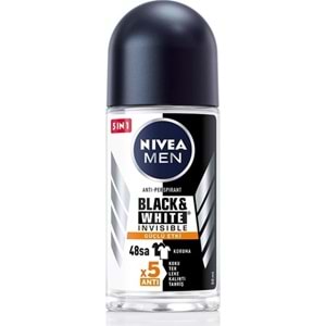 Nıvea Men Black & white Invısıble Güçlü Etki Erkek Roll On Deodorant 50 Ml