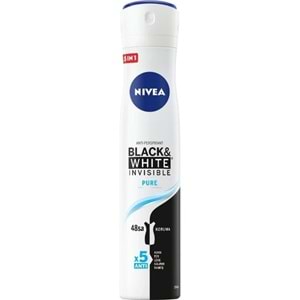 NIVEA Black&White Pure Kadın Deodorant Sprey 200 ml