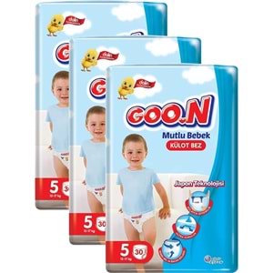 Goon Mutlu Bebek Külot Bez 5 Beden 12- 17 kg 30 lu (X3 ADet)