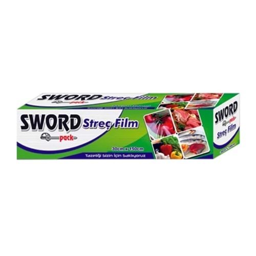 Sword Pack Kutulu Streç Film 8 Mikron 30 cm x 150 m