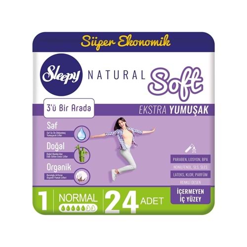 Sleepy Natural Soft Ekstra Yumuşak Normal 24 Ped