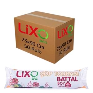 Lixo Bag Çöp Torbası Battal Boy 75x90 Cm 10lu (50 Paket)