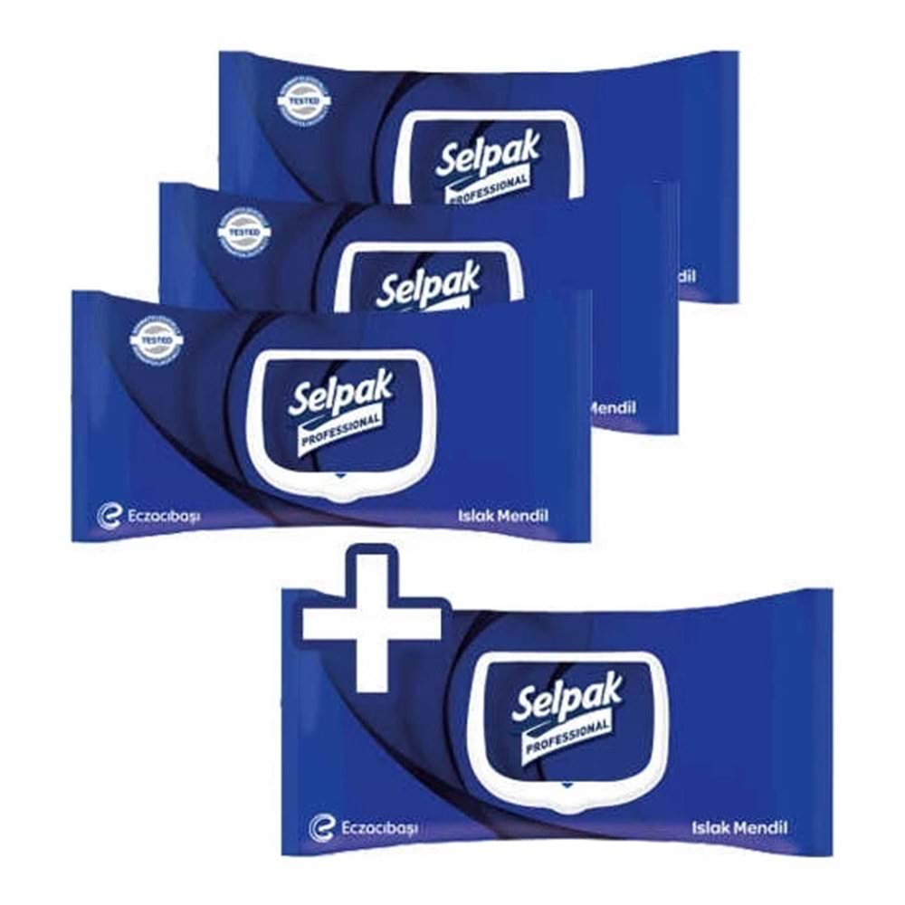 Selpak 3+ 1 Islak Mendil 60'lı 7901044